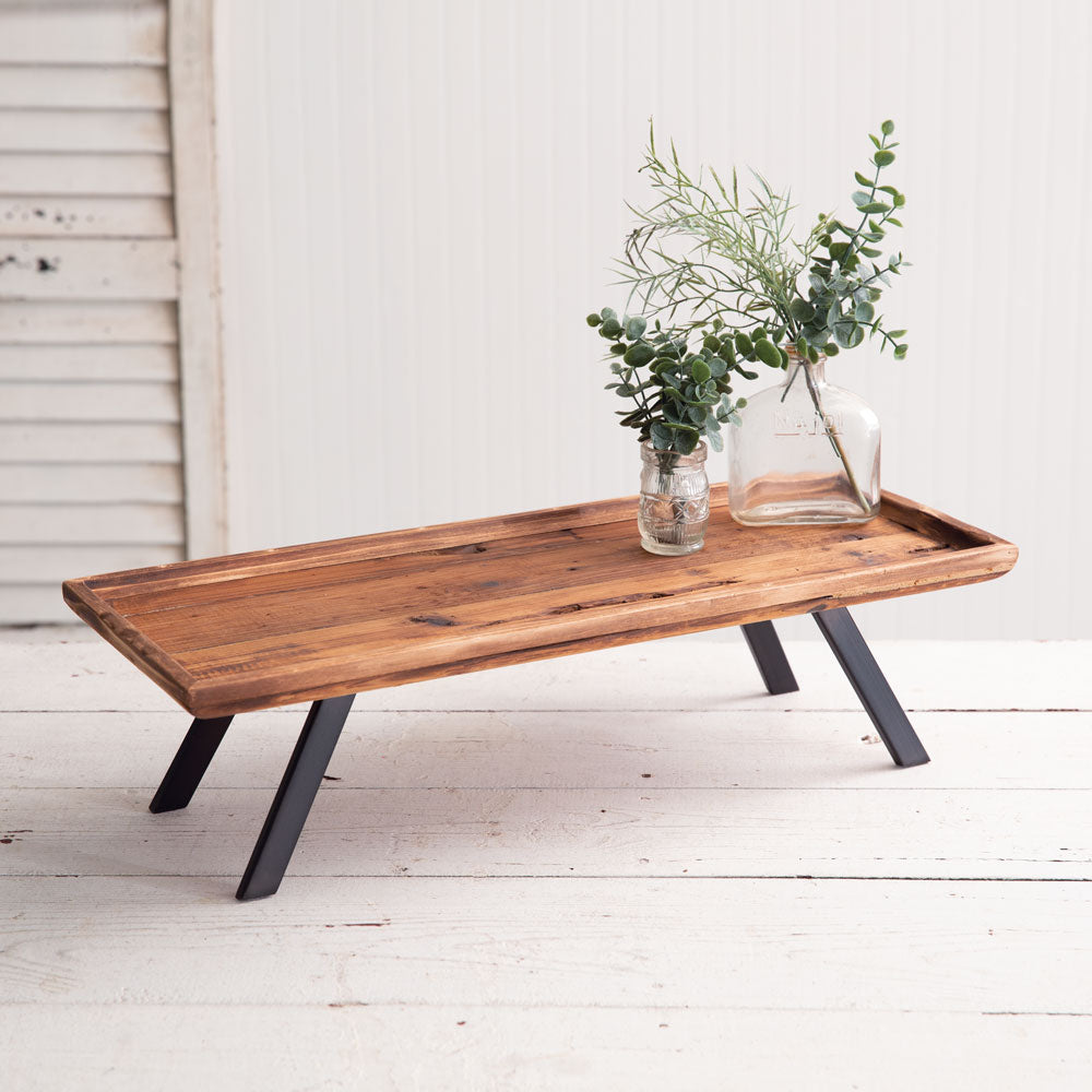 Industrial Raised Wood Tray - River Chic Designs