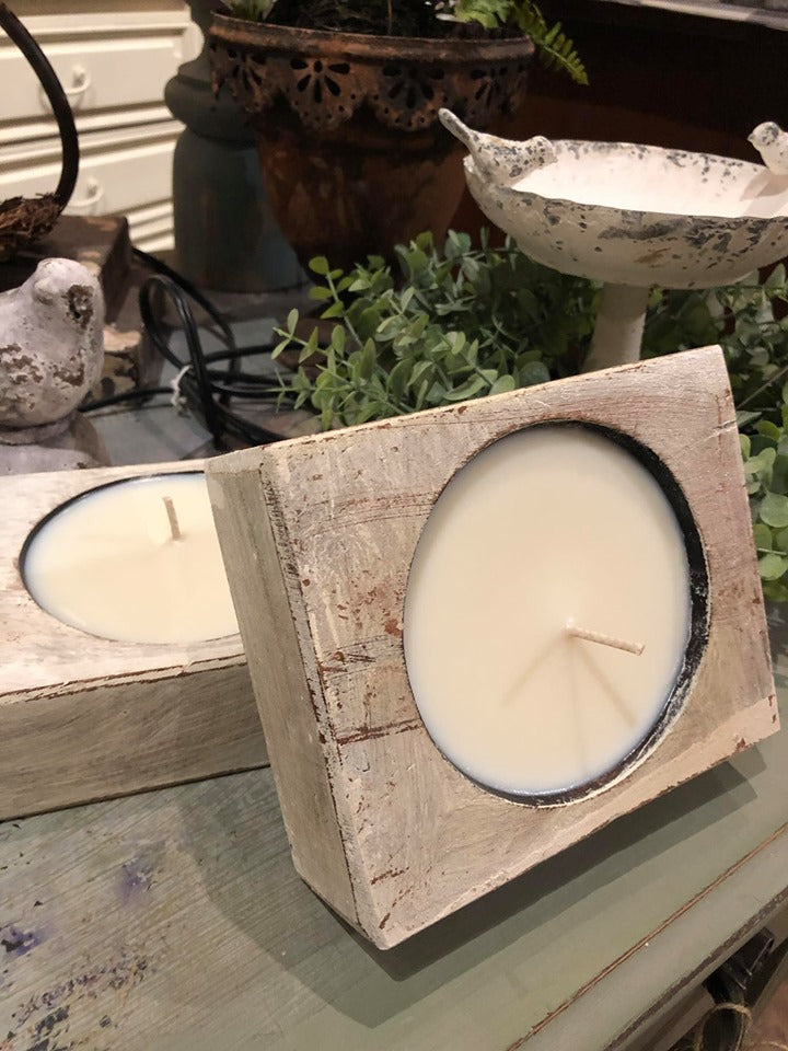 River Chic Candles - Cheese Mold - 1 Wick - White - River Chic Designs