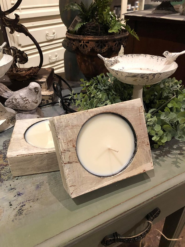 River Chic Candles - Cheese Mold - 1 Wick - White - River Chic Designs