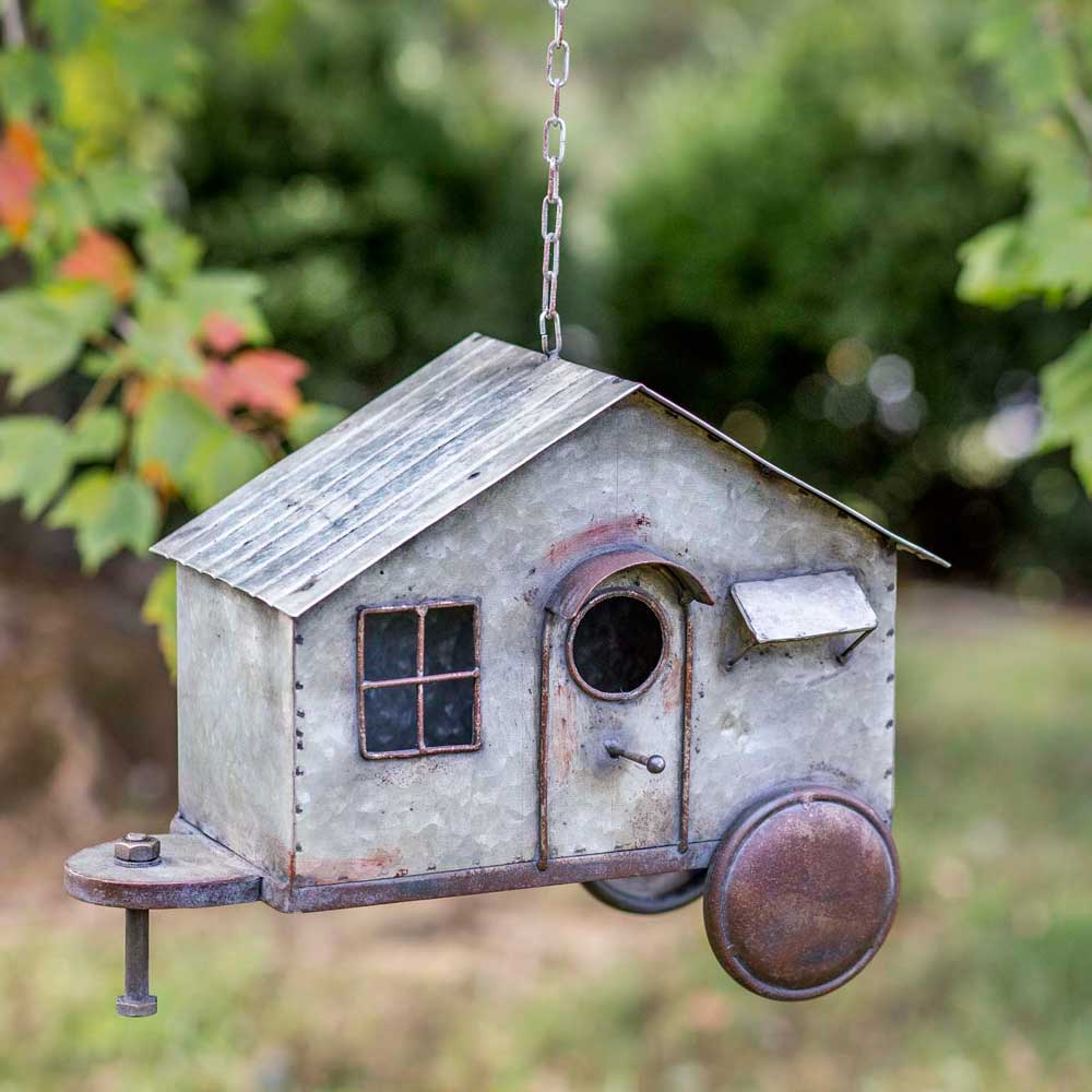 Happy Camper Metal Birdhouse - River Chic Designs