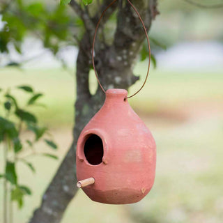Large Terra Cotta Hanging Birdhouse - River Chic Designs