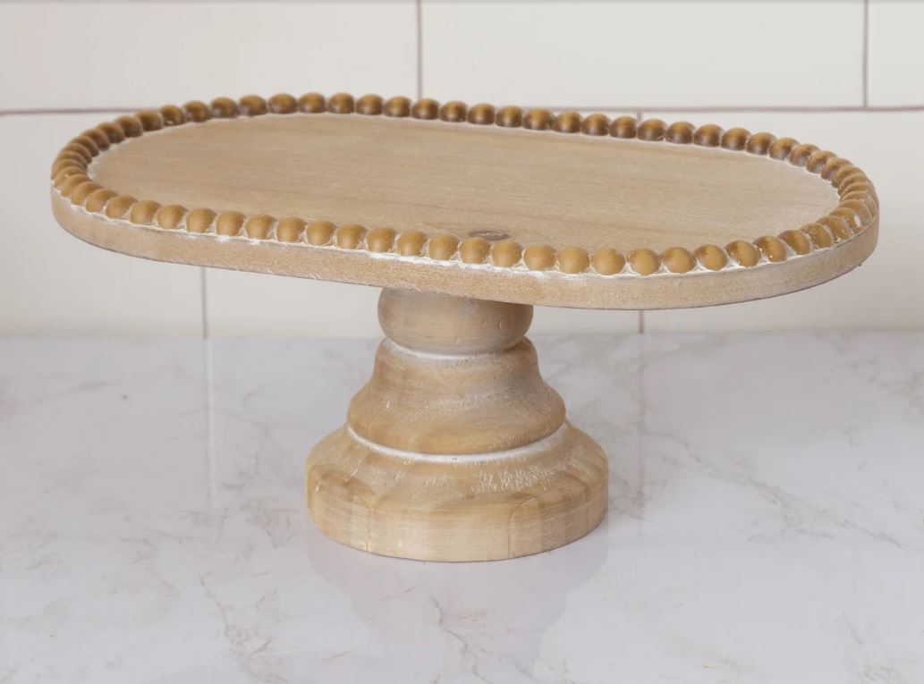 Pedestal Tray - Beaded - River Chic Designs