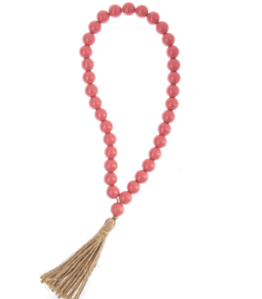 Colorful Wood Beaded Loop with Tassel - River Chic Designs