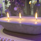 River Chic Candles - 3 Wick Indy Dough Bowl Candle - White Wash White - River Chic Designs