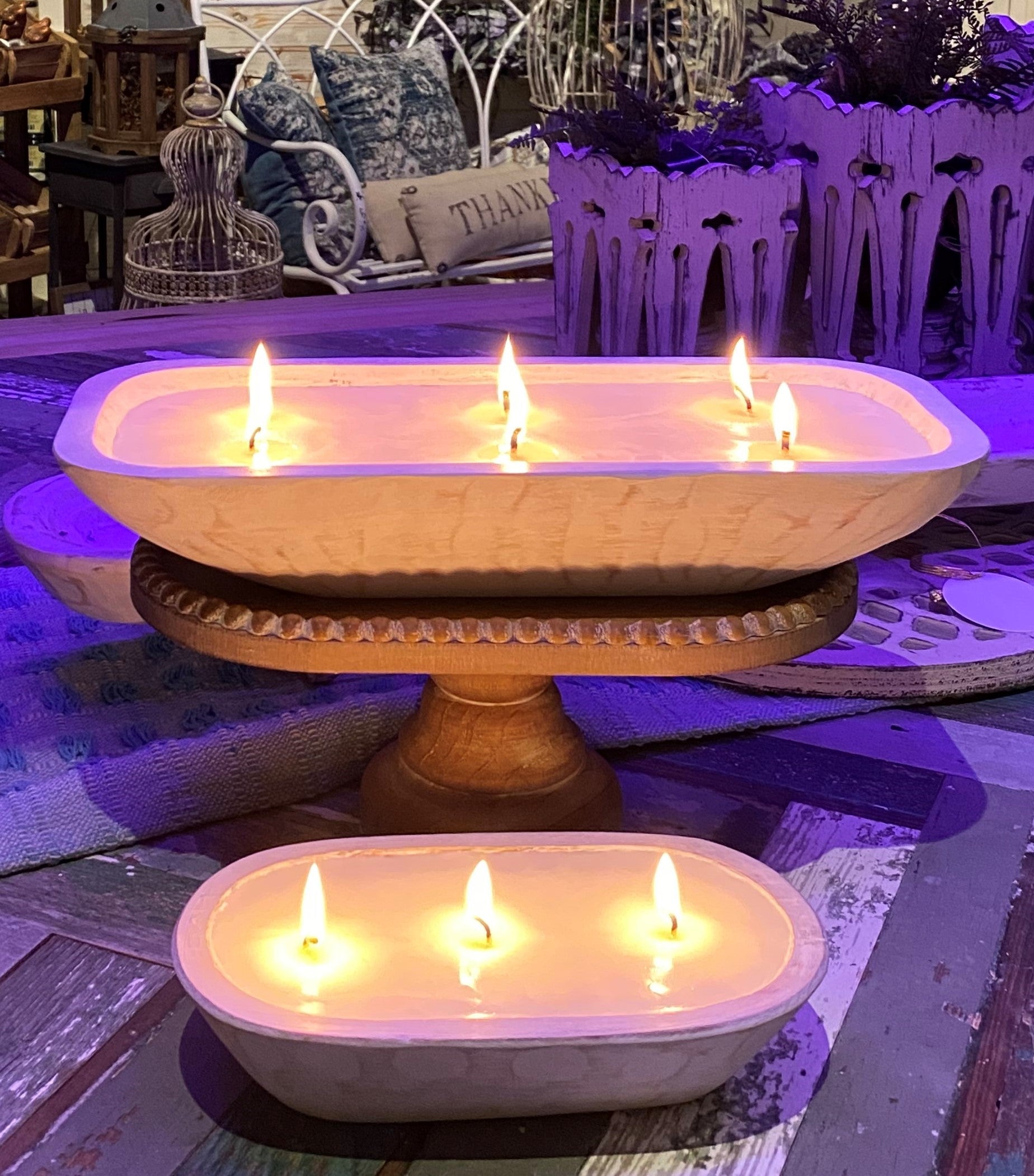 Pedestal Tray - Beaded - River Chic Designs