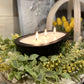 River Chic Candles - 3 Wick Indy Dough Bowl Candle - Caviar