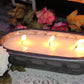 River Chic Candles - 3 Wick Indy Dough Bowl Candle - Gunmetal - River Chic Designs