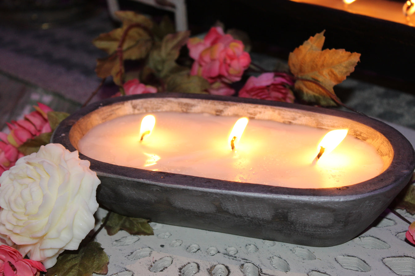 River Chic Candles 3 Wick Indy Dough Bowl Candle Gunmetal River