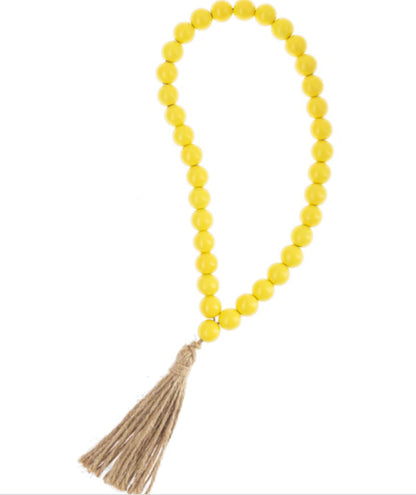Colorful Wood Beaded Loop with Tassel - River Chic Designs