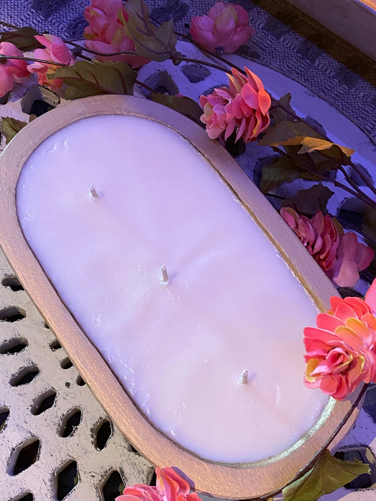 River Chic Candles 3 Wick Indy Dough Bowl Candle Gold River Chic